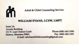 Bill Evans - Adult & Child Counseling Services Bill Evans - Adult & Child Counseling Services